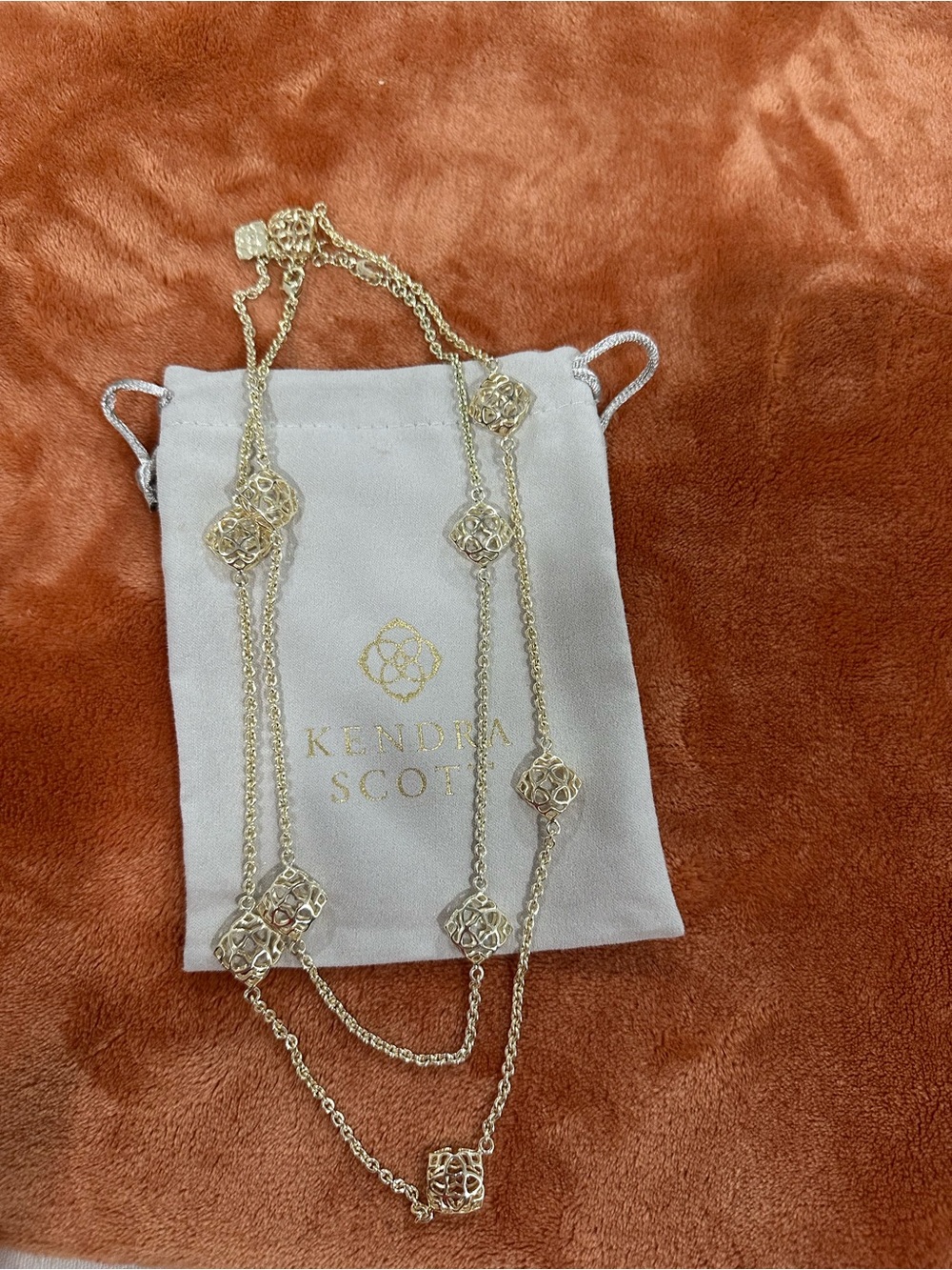 Kendra Scott Gold Multi-Station Filigree Layered Necklace